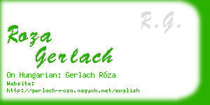 roza gerlach business card